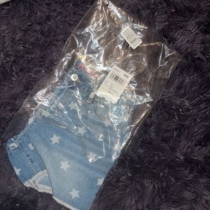Brand New Blue Jean star shorts size slim 8 and a 12